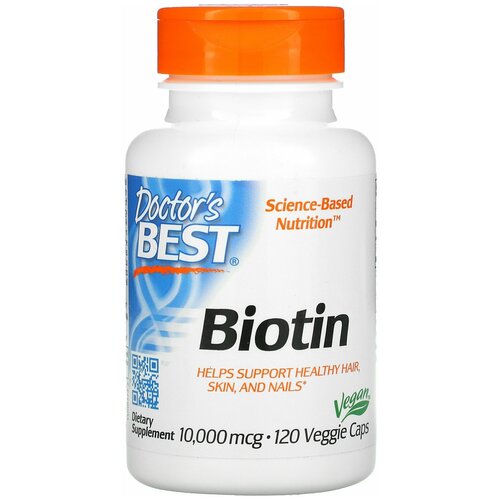 Doctor`s Best Biotin 10000 мкг (Биотин) 120 капсул (Doctor`s Best)