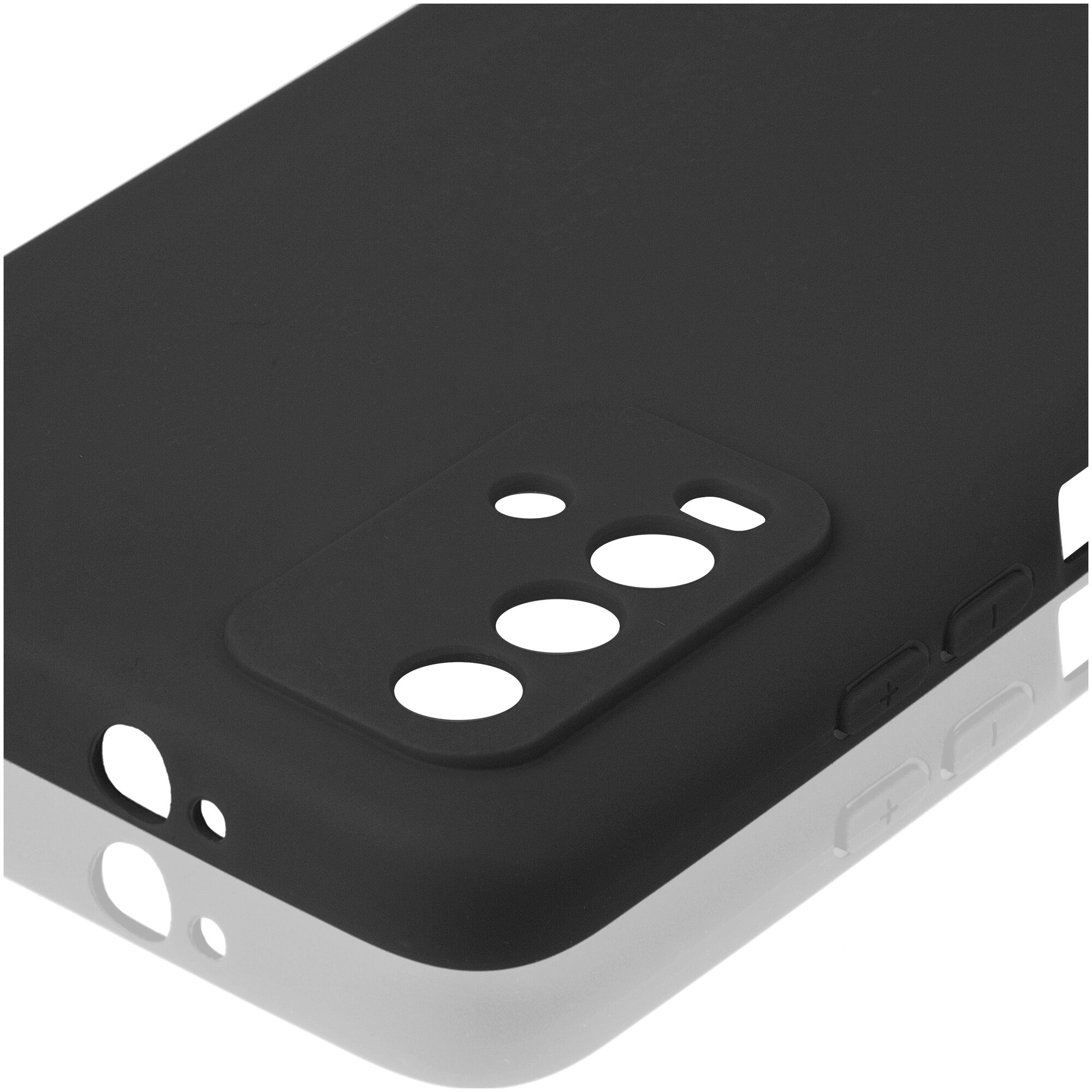 Чехол ROSCO для Xiaomi Redmi 9T, Poco M3 (Сяоми Редми 9Т, Поко м3), бортик (защита) вокруг блока камеры, силиконовый чехол, черный