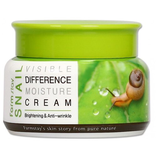 Farmstay Visible Difference Moisture Cream Snail Увлажняющий крем для лица с улиточным муцином, 100 мл farmstay visible difference moisture cream snail увлажняющий крем для лица с улиточным муцином 100 мл