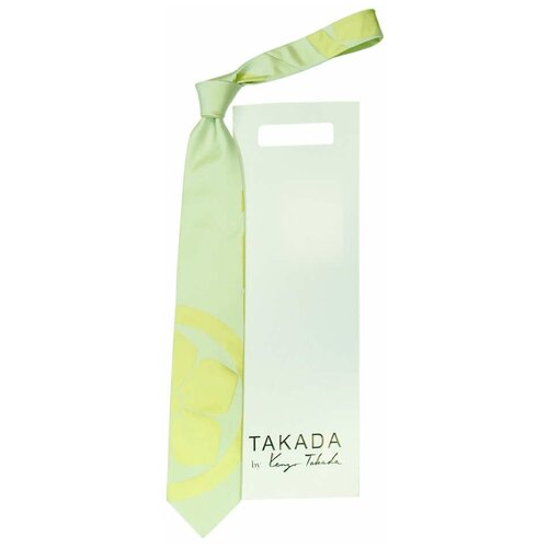 Молодежный галстук светло-салатового цвета с крупным цветком Kenzo Takada 826118