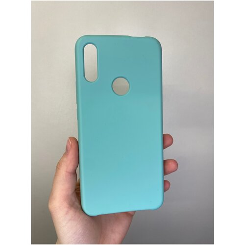 Силиконовый чехол с микрофиброй внутри Silicone cover для Huawei P Smart Z мята