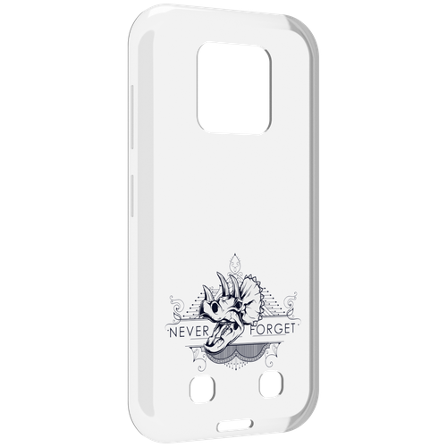 Чехол MyPads логотип носорога никогда не забуду для Oukitel WP18 задняя-панель-накладка-бампер