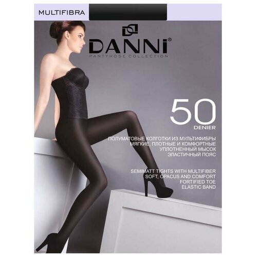Колготки  DANNI, 50 den, размер 4, черный