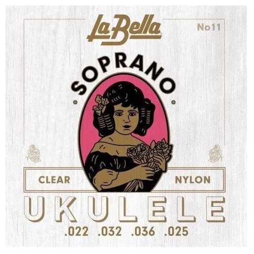 LA BELLA 11 Струны для укулеле сопрано струны для укулеле баритон la bella ukulele 25