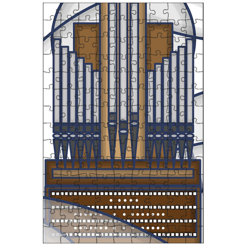 фото Магнитный пазл 27x18см."музыка, орган, инструмент" на холодильник lotsprints