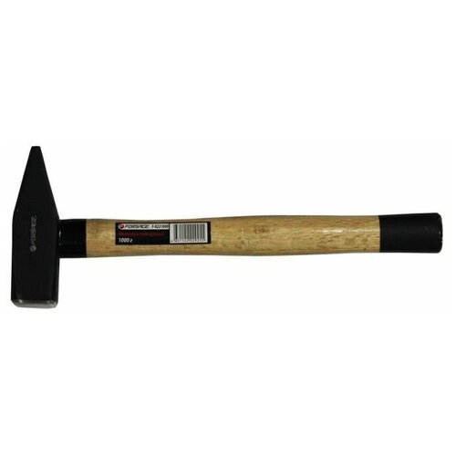 Молоток слесарный с деревянной ручкой и пластиковой защитой у основания (1000г) Forsage F-8221000