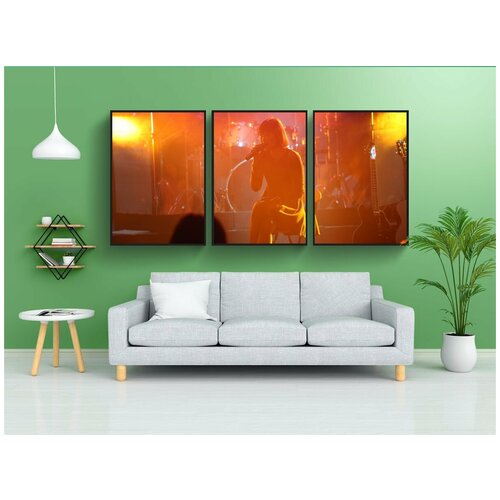 фото Набор модулных постеров для интерьера "певец, представление, сцена" 60x90 см. в тубусе, без рамки lotsprints