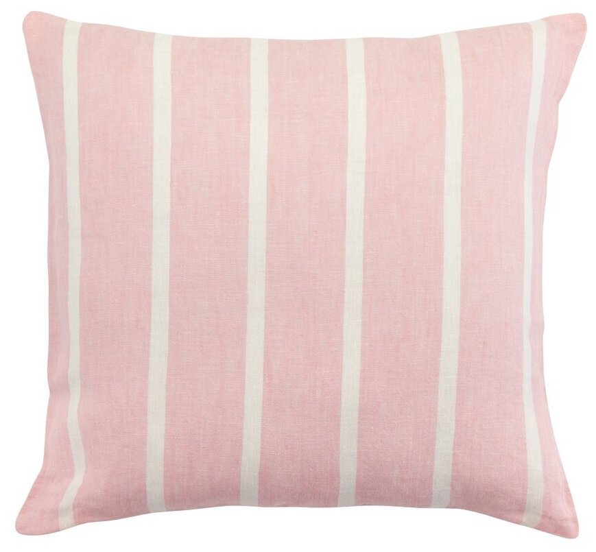 Чехол на подушку декоративный в полоску цвета пыльной розы из коллекции Essential, 45х45 см, Tkano, TK21-CC0001