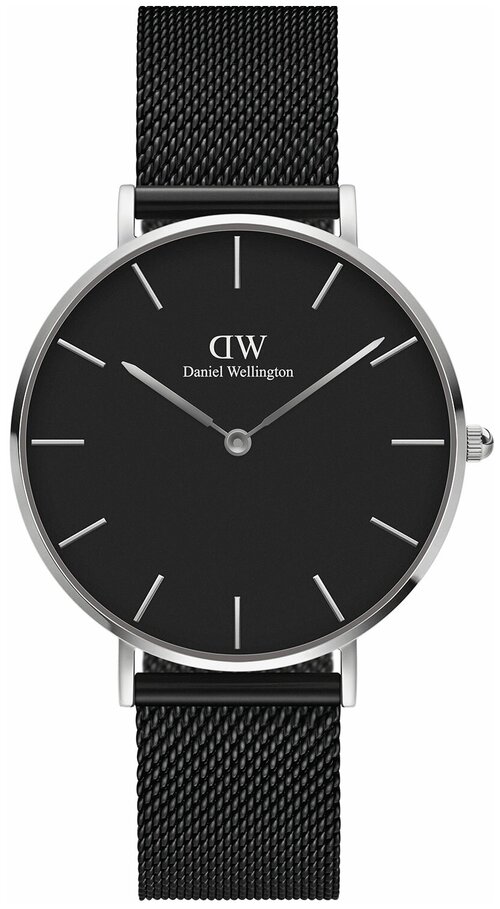 Наручные часы Daniel Wellington Petite, черный, серебряный