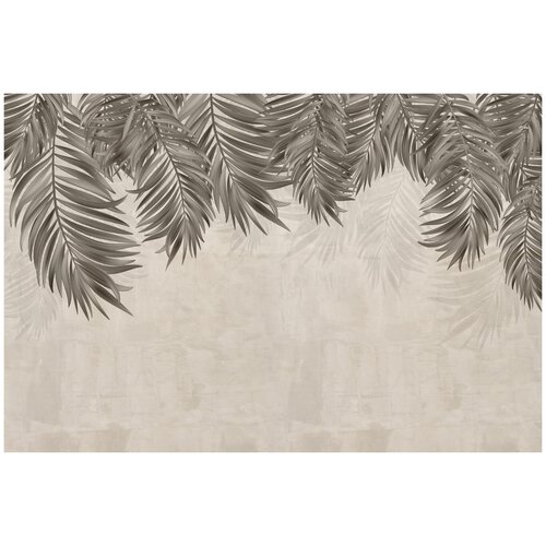 Фотообои Уютная стена Пышные листья пальмы 410х270 см Виниловые Бесшовные (единым полотном)