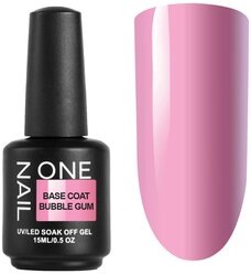 OneNail Базовое покрытие Base Coat, bubble gum, 15 мл