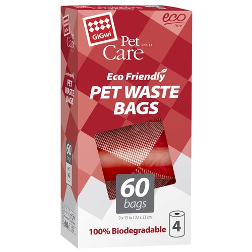 биоразлагаемые пакеты для выгула собак petkit dog waste bag 120 pcs p941 Пакеты биоразлагаемые для выгула собак GiGwi PET CARE 4 рулона по 15 шт (60 шт) 22х33см