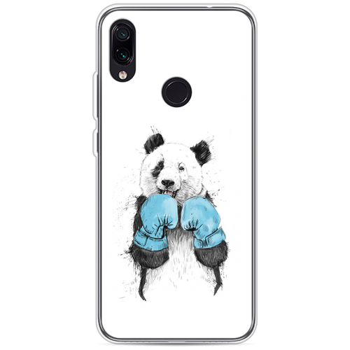 фото Силиконовый чехол панда боксер на xiaomi redmi 7 case place