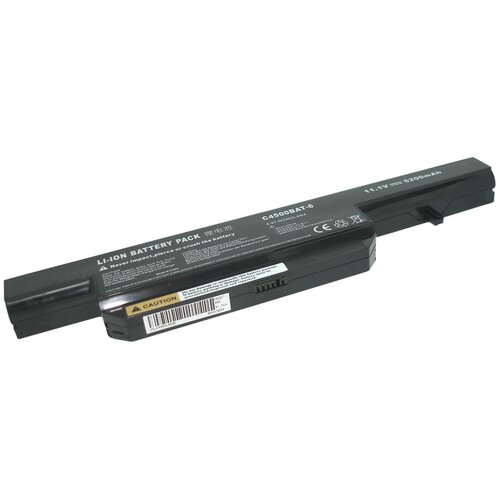 Аккумуляторная батарея для ноутбука DNS Clevo C4500 5200mAh C4500BAT6 OEM черная аккумулятор для ноутбука dns clevo 0162456 0149447 0150166 0155833 0161102 0161145 0161147 series 11 1v 4400mah pn cs clm450nb w240bat 6