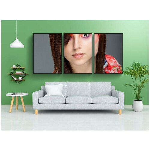 фото Набор модулных постеров для интерьера "модели, девушки, девочка" 60x90 см. в тубусе, без рамки lotsprints