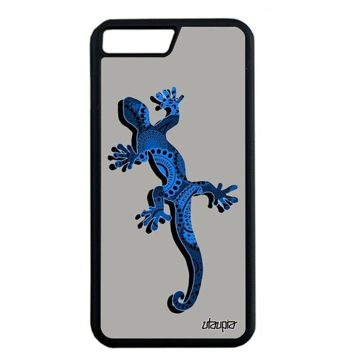фото Красивый чехол на телефон // iphone 7 plus // "саламандра" salamander талисман, utaupia, синий