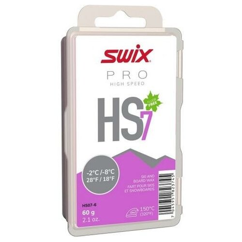 фото Мазь скольжения парафин swix hs07-6 violet, (-2-8 c), 60 g