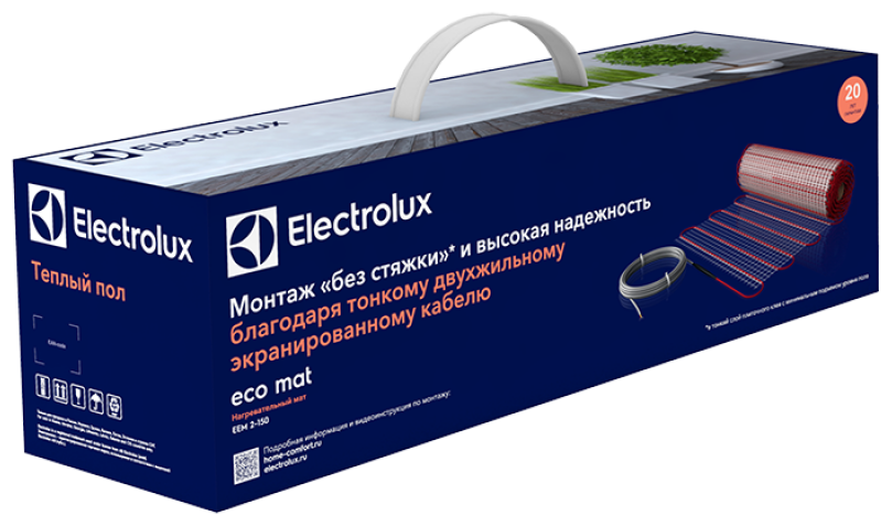 Мат нагревательный ELECTROLUX EEM 2-150-2 комплект теплого пола + терморегулятор