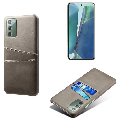 Чехол панель-накладка MyPads для Samsung Galaxy Note 20 из качественной импортной кожи с визитницей с отделением для банковских карт мужской женс.
