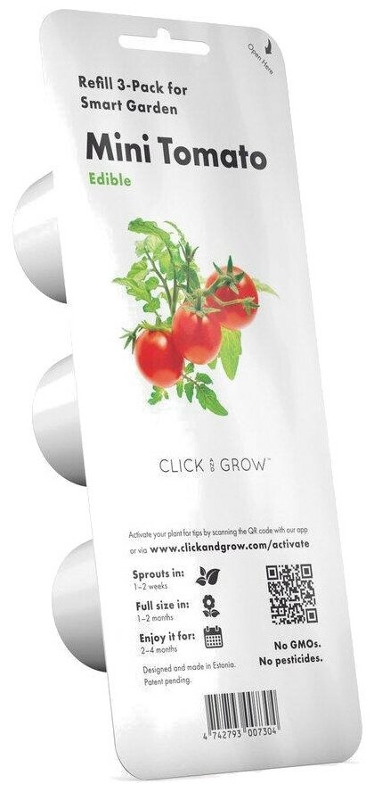 Click And Grow Комплект картриджей Click And Grow Mini Tomato 3 шт. для умного сада Click And Grow мини-томат - фотография № 1