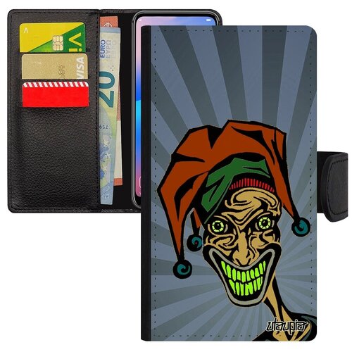 фото Противоударный чехол книжка на смартфон // iphone xs // "джокер" клоун таро, utaupia, оранжевый