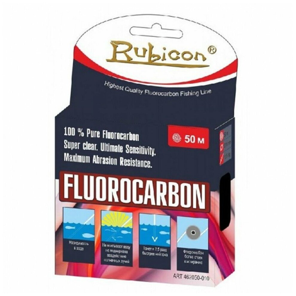 Леска флюорокарбон Rubicon 016мм 100м прозрачная 462100-016