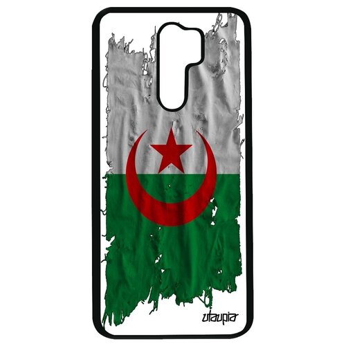 фото Качественный чехол на мобильный // xiaomi redmi 9 // "флаг алжира на ткани" страна государственный, utaupia, белый