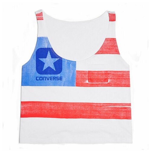 Женская майка Converse (конверс) Crop Tank 10273C102 белая (L)