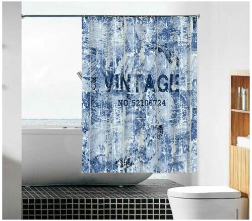 Шторка для ванной комнаты 180x180 из водонепроницаемой ткани Винтаж MZ-93 Melodia Della Vita