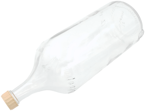 Бутыль стеклянная 3 л прозрачная с крышкой Mnogo Banok Chetvert NG (3000 мл)