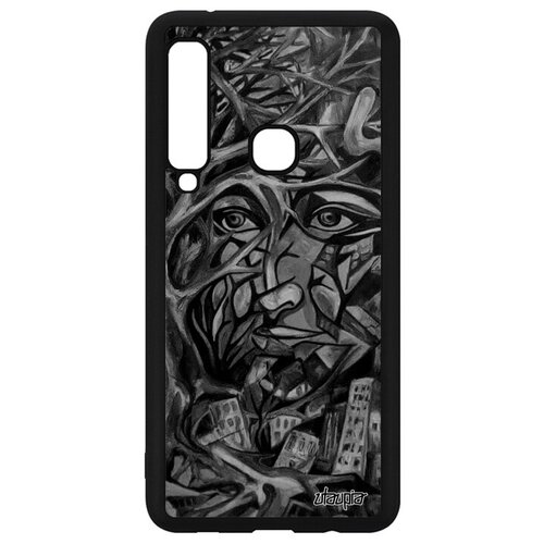 фото Противоударный чехол на мобильный // samsung galaxy a9 2018 // "взгляд" впечатление стрит-арт, utaupia, серый
