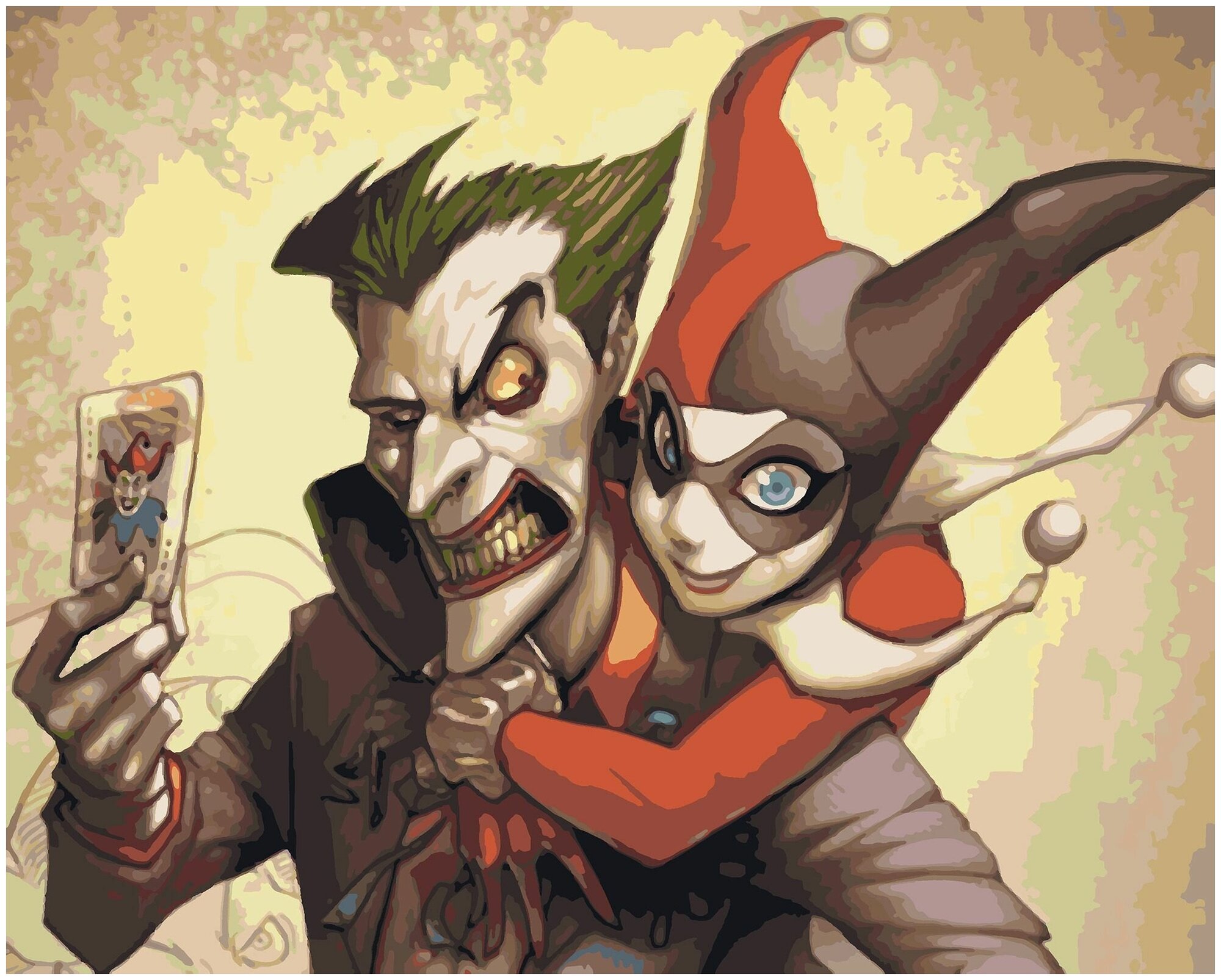 Картина по номерам джокер и харли квинн