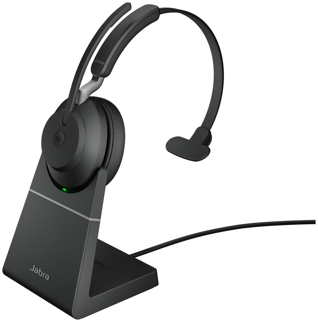 Беспроводная компьютерная гарнитура Jabra Evolve2 65 - USB-C MS Teams Mono with Charging Stand, черный