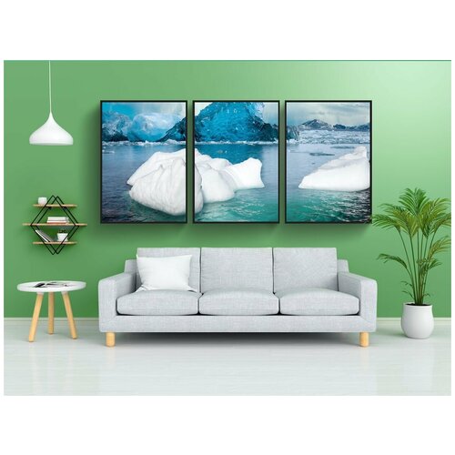 фото Набор модулных постеров для интерьера "зима, оттепель, холодный" 60x90 см. в тубусе, без рамки lotsprints