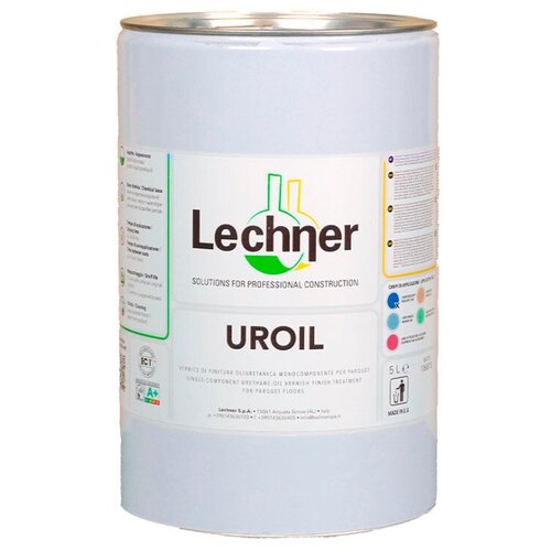 Лак Lechner Uroil алкидный бесцвeтный, матовая, 5 кг, 5 л