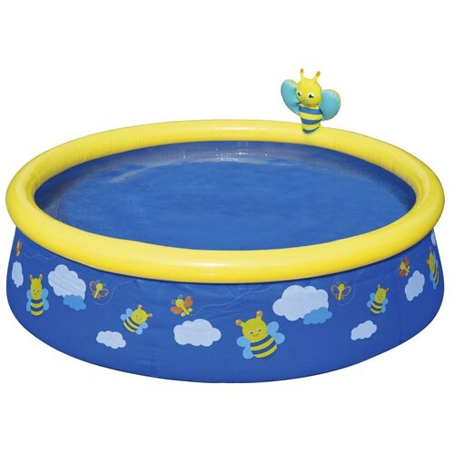 детский бассейн bestway splash and play 57241 152х38 см 152х38 см Бассейн надувной BESTWAY, MY FIRST POOL, 152х38 см, 477 л, с распылителем, синий