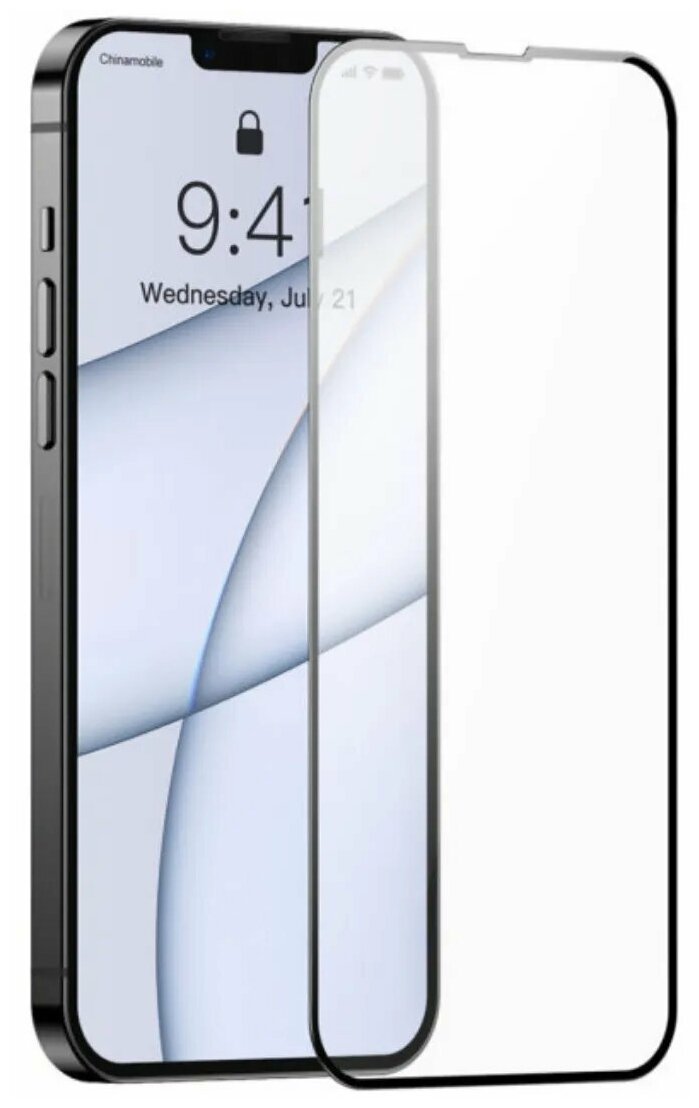Защитное стекло 6D Premium для Apple iPhone 13 Pro Max / Айфон 13 Про Макс