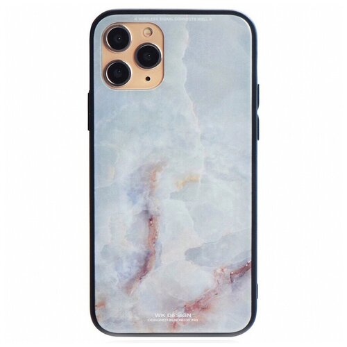 Чехол WK Design Azure Glass Print Marble для iPhone 11 Pro белый мрамор wk magnetic glass case iphone x