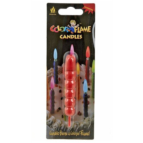 Br64109 Свеча декоративная ENS GROUP Color Flame Цвет: Красный (2х9 см)