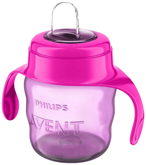 Поильник-непроливайка Philips AVENT Comfort SCF551, 200 мл, с 6 месяцев, розовый