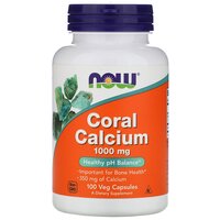 Капсулы NOW Coral Calcium 1000 мг, 100 г, 1000 мг, 100 шт.