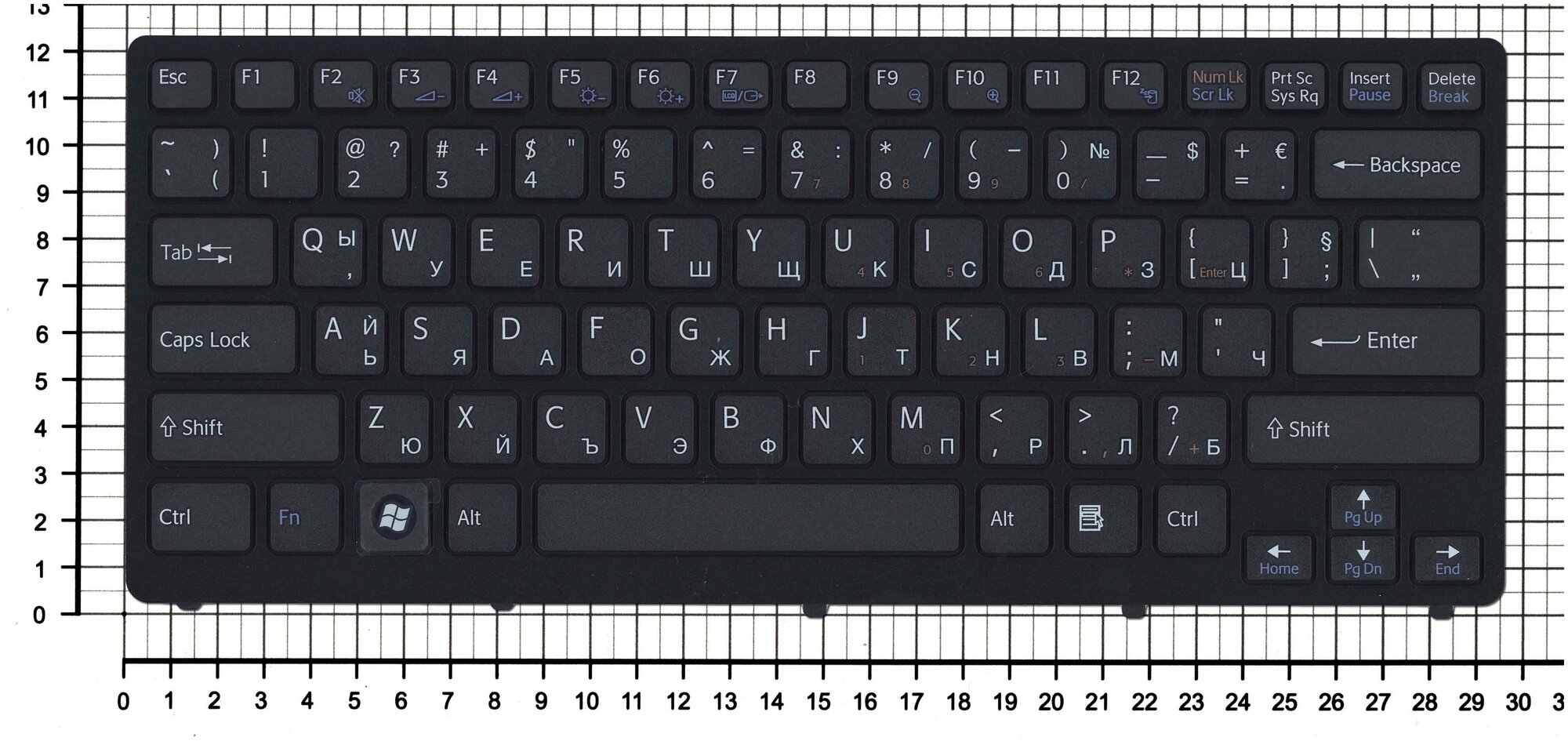 Клавиатура для ноутбука Sony Vaio VPCCW1S1R черная c рамкой