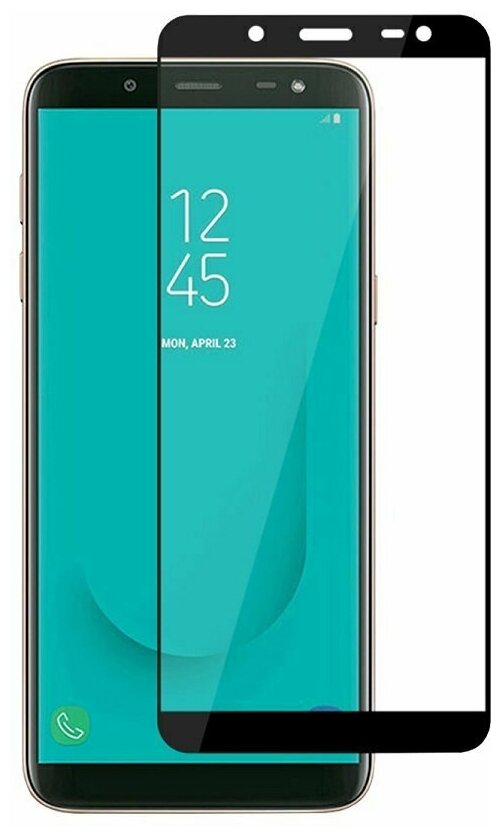 Защитное стекло "MultiShop" Samsung Galaxy J6+ 2018 Черное