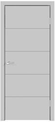 Дверное полотно VellDoris Ольсен F светло-серый глухое эмаль 700x2000 мм