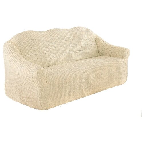 фото Чехол на диван трехместный без юбки (оборки) кремовый concordia