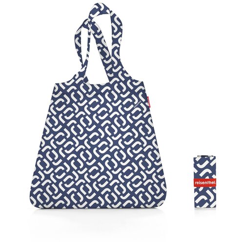 Сумка шоппер Reisenthel Mini Maxi Shopper Signature Navy AT4073, тканевая, складная, женская, авоська