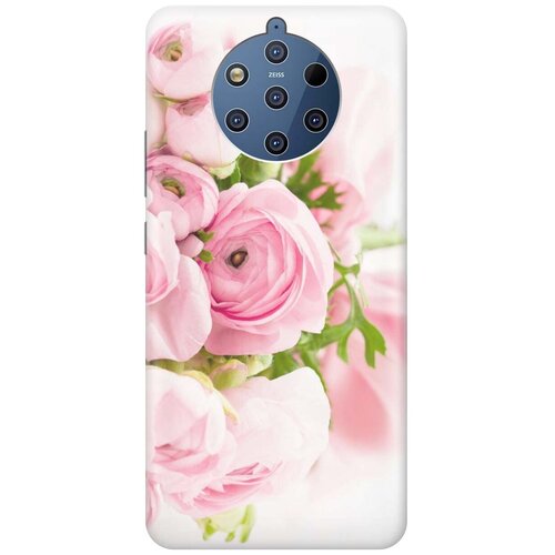 Ультратонкий силиконовый чехол-накладка для Nokia 9 с принтом Розовые розы ультратонкий силиконовый чехол накладка для apple iphone 4 4s с принтом розовые розы