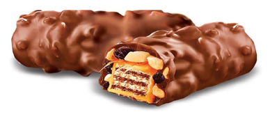 Вафли с изюмом и арахисом, в молочно-шоколадной глазури (коробка 2 кг) - фотография № 2