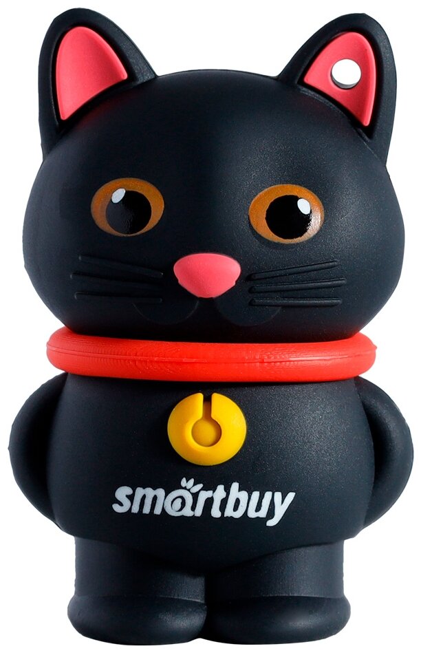 Флеш-накопитель USB 2.0 Smartbuy 32GB Wild series Котенок Черный (SB32GBCatK)