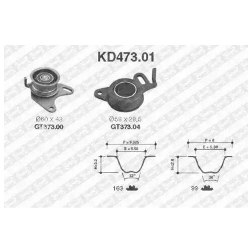 фото Ntn-snr kd47301 ремень грм зубчатый с роликами, комплект ntn snr